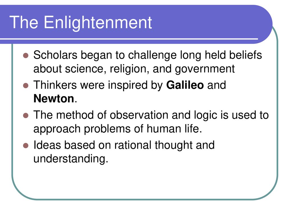 challenges to the enlightenment the enlightenment