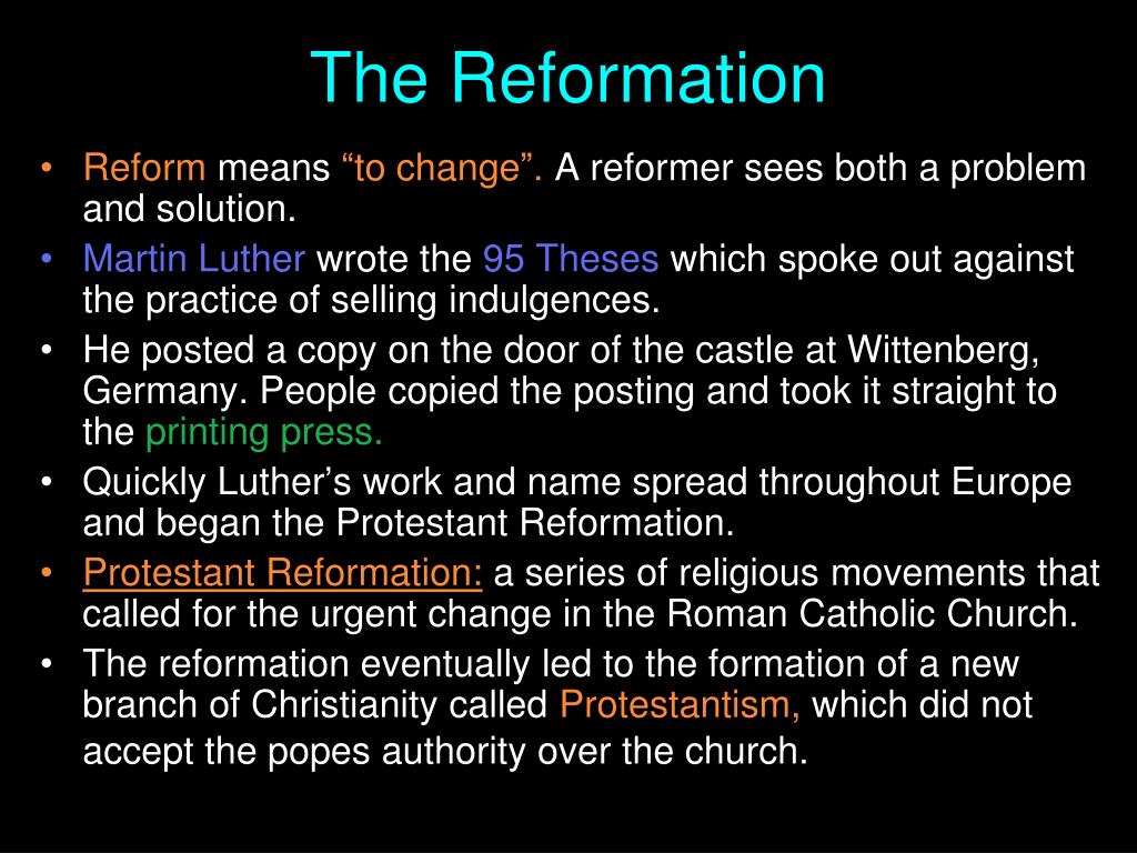 how modern was protestantism the protestant reformation