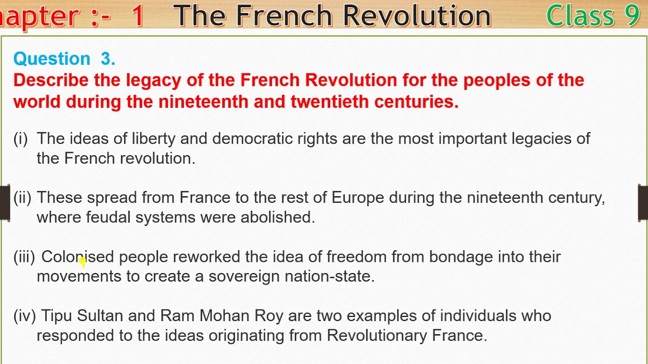 the legacy of the revolution the french revolution